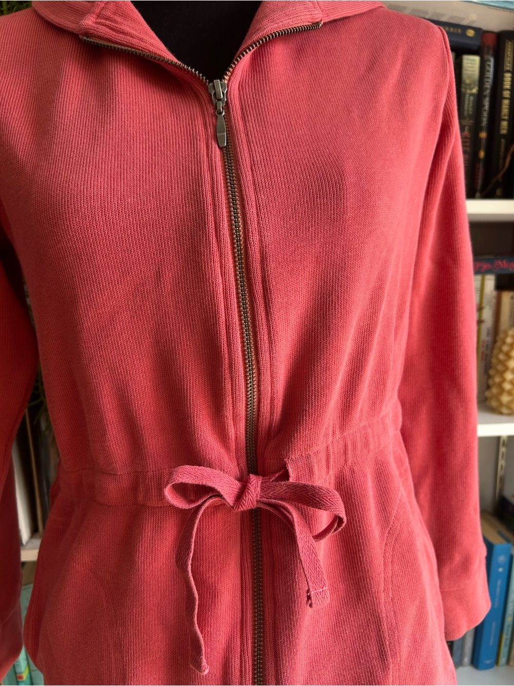 Pendleton Coral Pink Zip-Front Hooded Sweatshirt - Picture 2 of 8